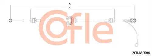 Трос коробки переключения передач (КПП) COFLE 92.2CB.ME006