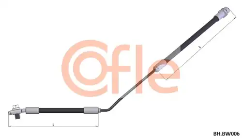 шланг тормозной задний левый! L=590 BMW X5 3.0-4.8/3.0D 00>