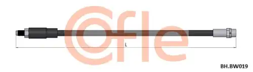 шланг тормозной передний! L=380 BMW E38 2.8-5.0 94-01