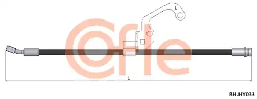 Шланг тормозной передн лев HYUNDAI Terracan 01- 92.BH.HY033 COFLE