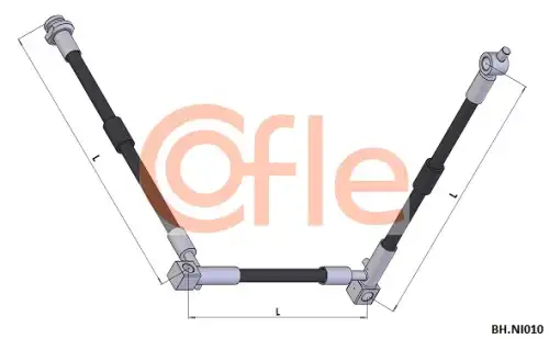 шланг тормозной передний левый! Nissan Micra 1.0-1.6 03>/ Note 1.4/1.6 06-12