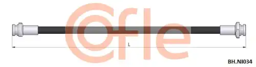 шланг тормозной левый! L=334 Nissan Sunny,Almera,Bluebird 98-12