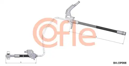 Шланг тормозной задн лев OPEL Astra G 00- / Astra H 04- 92.BH.OP008 COFLE