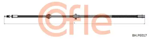 Шланг тормозной задн прав PEUGEOT 407 04- / 508 10-  CITROEN C5 08- / C6 05- 92.BH.PE017 COFLE