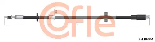 шланг тормозной передний! L=510 Citroen Jumpy/ Peugeot Expert 07>