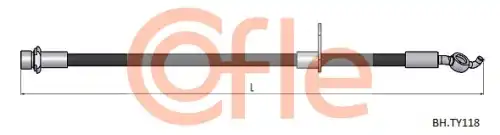 Шланг тормозной TOYOTA AURIS/AVENSIS 06- 92.BH.TY118 COFLE