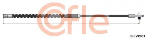 шланг тормозной перед.!L=575VW Golf V/Jetta/Caddy 03>, Audi A3, Skoda Octavia 04>/Yeti