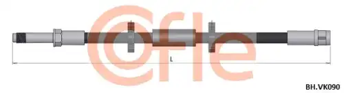 Тормозной шланг ! VW MULTIVAN V 2.0 TDI 11>15, MULTIVAN V 2.0 TSI 11>15, MULTIVAN V 2.0 TSI 4motion 92.BH.VK090 COFLE