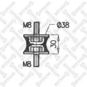 подушка глушителя! (рм)DAF F1100-3600/85/95/105CF/II/IV/XF 82-04418-SX STELLOX