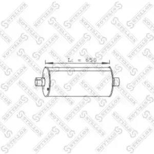резонатор(бочка) глушителя !кругл. L=650 Iveco EuroCargo 82-03077-SX STELLOX