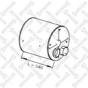 резонатор (бочка) глушителя!DAF CF75/85, XF95/105 82-03087-SX STELLOX