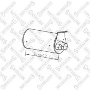 резонатор (бочка) глушителя !круглый вход и выход с одного торца MAN TGL/TGM 82-03092-SX STELLOX