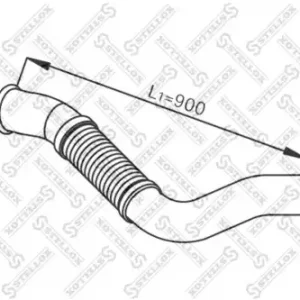 труба глушителя! перед с гофройMB Actros, Axor 82-03722-SX STELLOX