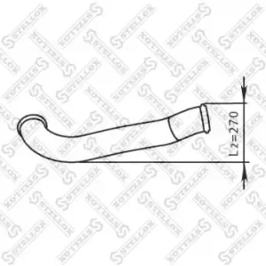 труба глушителя промежуточная! 1-изг.VOLVO FH/FM 82-03738-SX STELLOX