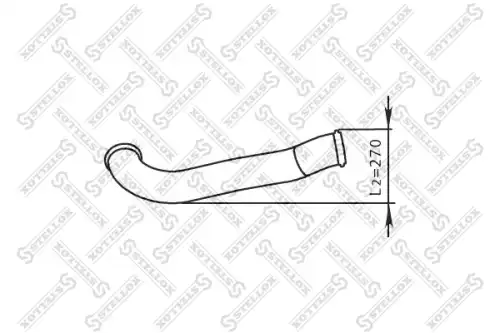 труба глушителя промежуточная! 1-изг.VOLVO FH/FM 82-03738-SX STELLOX
