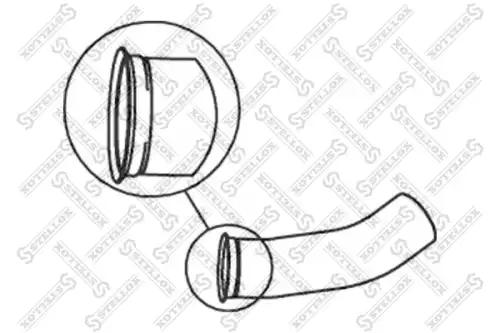 труба глушителя! приемная d127 1-изг.RVI PREMIUM Euro III DXi 11, 370-450 82-03763-SX STELLOX