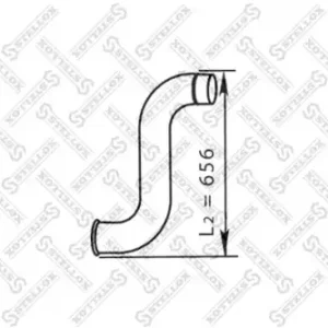 труба глушителя! промежут. до резонатора 2-изг.RVI PREMIUM Euro II MIDR06.20.45, 11.00> 82-03764-SX STELLOX