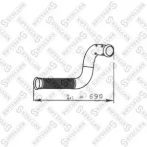 труба глушителя! приемная 2-изг. с гофройRVI PREMIUM Euro III dCi 6A/11б 320-420 82-03765-SX STELLOX