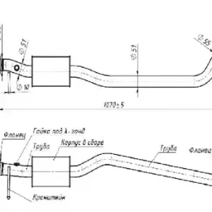 глушитель! резонатор L1070 Mitsubishi Pajero Pinin 2.0GDi 00-07 EMM 1110 TRIALLI