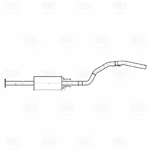 глушитель! основной прямой фланец L1990 Great Wall Safe F1 2.2i 02-09 EMM 2707 TRIALLI