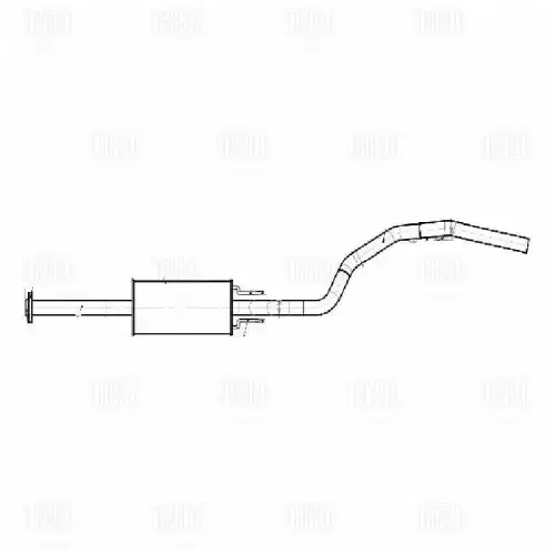 EMM 2709 Глушитель для а/м Great Wall Safe F1 (01-) 2.2i осн. (полукруглый фланец) (алюм. сталь) (EM TRIALLI