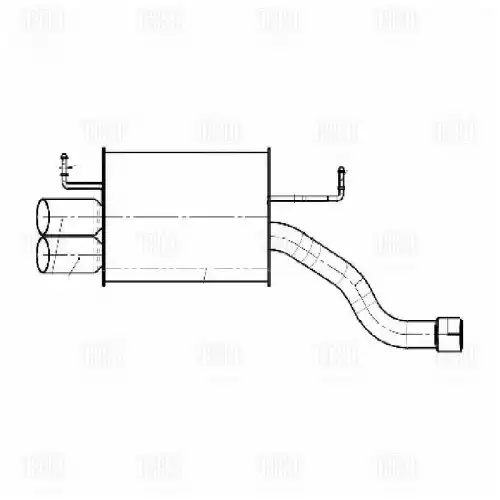Глушитель для а/м BMW 5 E60 (03) 2.5i осн. (алюм. сталь) (EMM 3015) TRIALLI