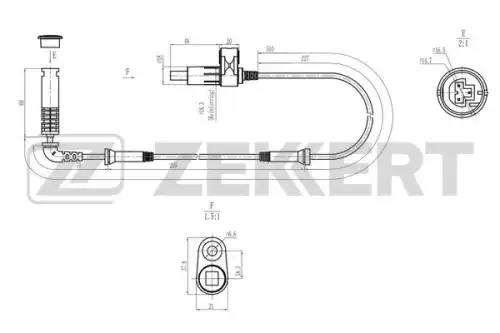 Датчик ABS ZEKKERT SE-6199