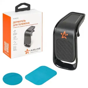 держатель для телефона! автомобильный в дефлектор прищепка магнитный прямоугольный AEAG004 AIRLINE