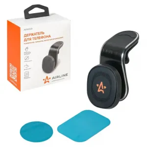 держатель для телефона! автомобильный в дефлектор прищепка магнитный регулируемый AEAG003 AIRLINE