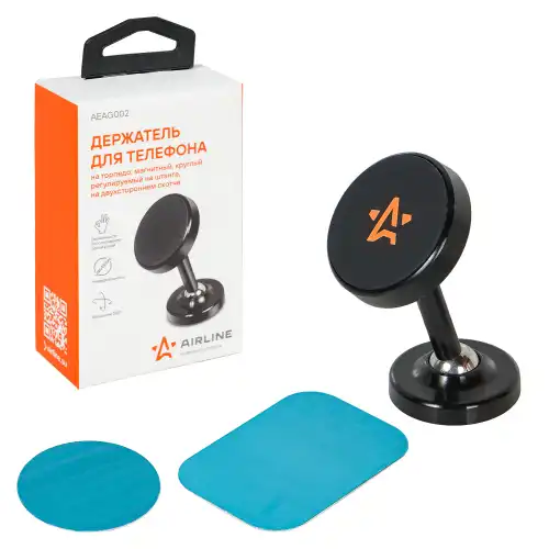 держатель для телефона! автомобильный на торпедо магнитный круглый регулир. AEAG002 AIRLINE