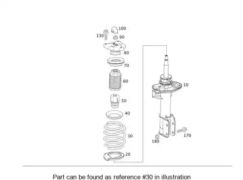 пружина передней лев./прав.! MB GLK 2.2D/3.0D 06/08-06/15 204 321 29 04