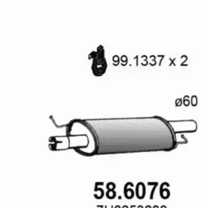 ASSO 586076 ГЛ СР Ч VW TRANSPORTER V2.5TDI