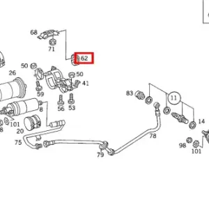 подвеска крепления топливного фильтра! MB W124 86-95 124 478 00 82