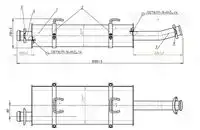 Глушитель для а/м ГАЗ 2217, 2752 Соболь (дв. 42164, ISF 2.8S Евро-4) осн. (алюм. сталь) (EM EMM 0312 TRIALLI