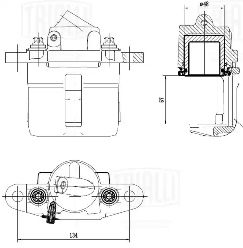 Суппорт тормозной TRIALLI CF 417 передняя ось справа