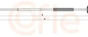 Трос ручного тормоза COFLE 92.1E.BW003