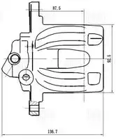 Суппорт тормозной TRIALLI CF 032006 задняя ось слева