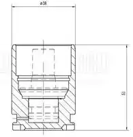 Поршень суппорта для а/м Honda Accord (97-) зад. d=38мм (RCF 012072) TRIALLI