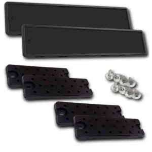 AOU10000BKX-ADB2 Рамка номер.знака Черная силикон с адап./переходником 2 шт SDS EXCLUSIVE