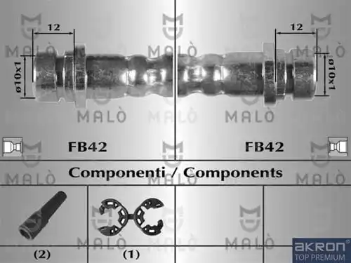 Шланг тормозной 8916 MALO