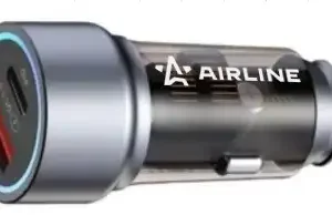 адаптер автомобильный! Type-C PD + QC 3.0 38Вт, 12/24В PRO AEAK003 AIRLINE