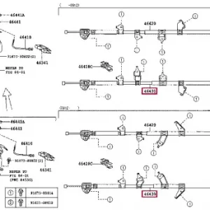 Трос ручного тормоза TOYOTA / LEXUS 46430-42140
