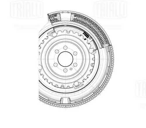 маховик двухмассовый! VW Touran 06> дв. CAVC/Scirocco III 08> 1.4TSI FW 1840 TRIALLI