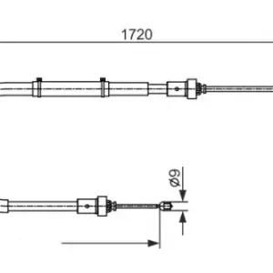 Трос ручного тормоза BOSCH 1 987 482 411
