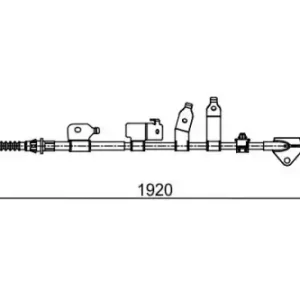Трос ручного тормоза BOSCH 1 987 482 438