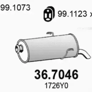 Глушитель основной 36.7046 ASSO