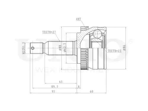 ШРУС наружный UNIO CVJ-20150