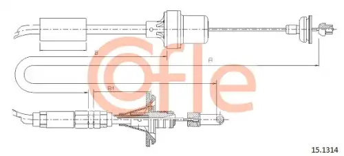 Трос сцепления COFLE 15.1314