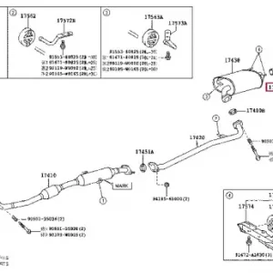 насадка глушителя! Toyota Camry V50 11> 1740831080 TOYOTA / LEXUS