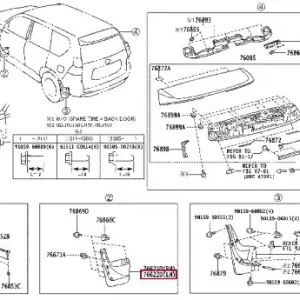 брызговик передний левый! Toyota Land Cruiser Prado 17> 7662260150 TOYOTA / LEXUS